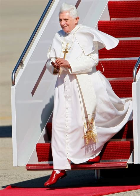 pope prada loafers|pope benedict red loafers.